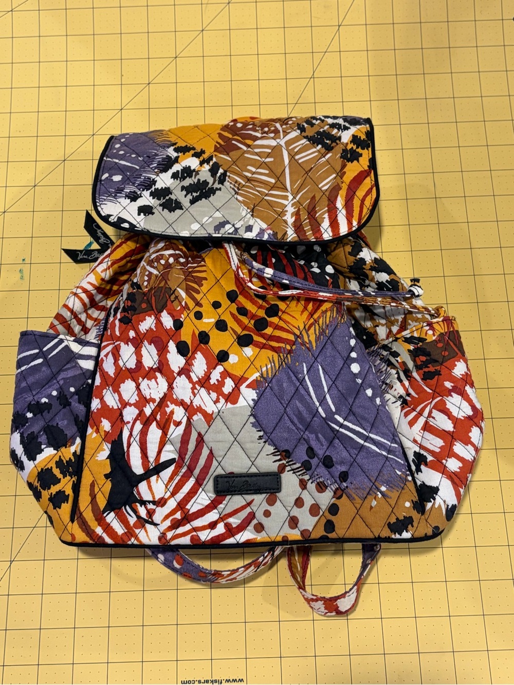 Vera Bradley "Painted Feathers" Quilted Backpack